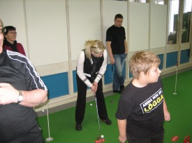 Sunna Borg á 3. teig á Húsavík