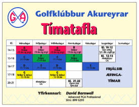 Æfingatafla vetrarins- æfingar eru byrjaðar.