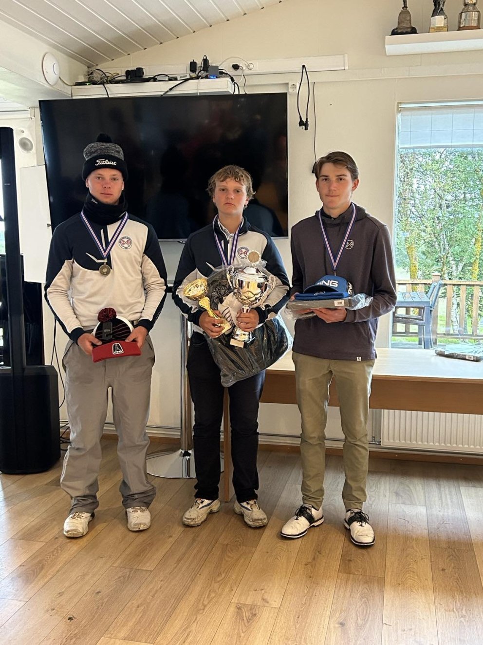 Verðlaunahafar í flokki drengja 17-21 árs
f.v. Skúli Gunnar Ágústsson GA, Veigar Heiðarsson GA, Val…