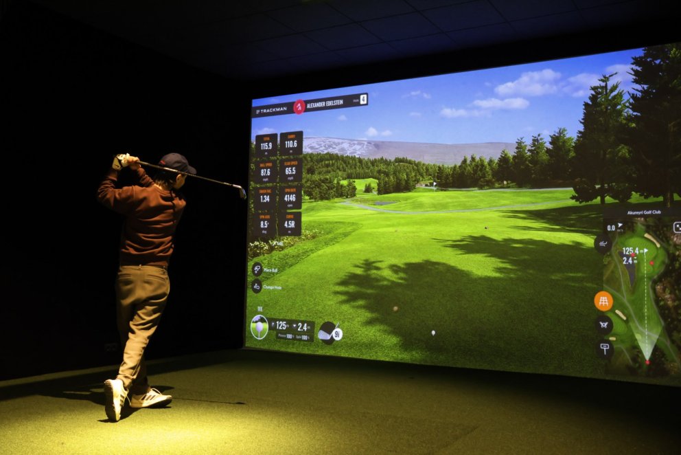 Slegið inn á fjórða grín á Jaðarsvelli í Trackman