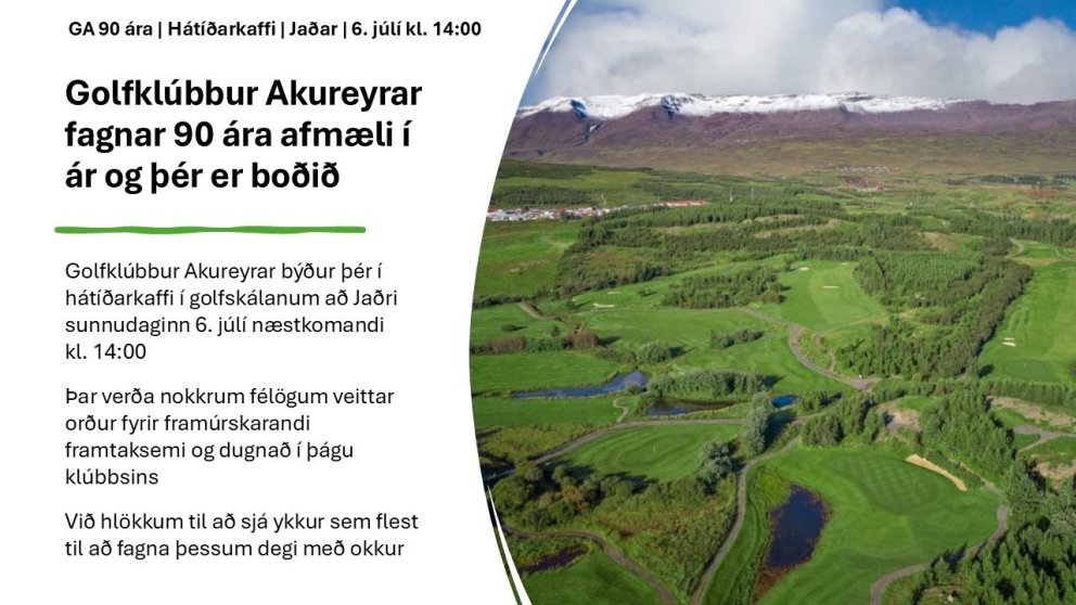 GA 90 ára - afmælisboð 6.júlí