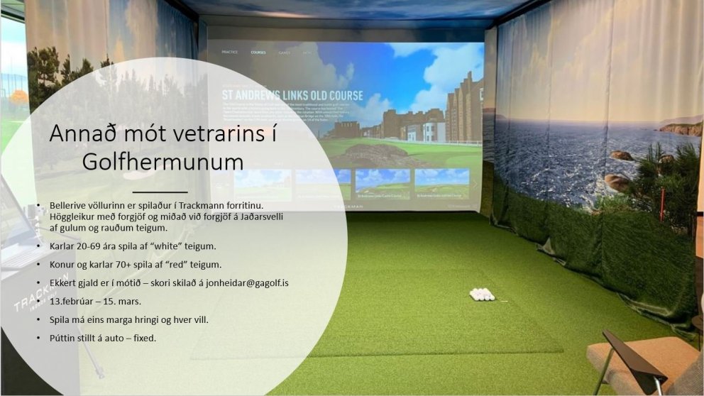 Annað golfmót vetrarins í golfhermunum