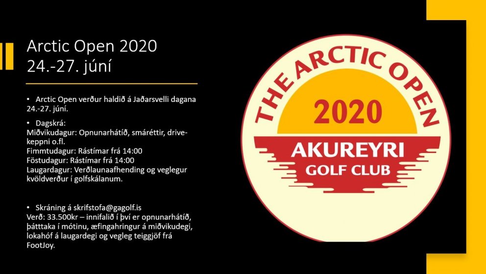 Arctic Open 2020 24-27 júní