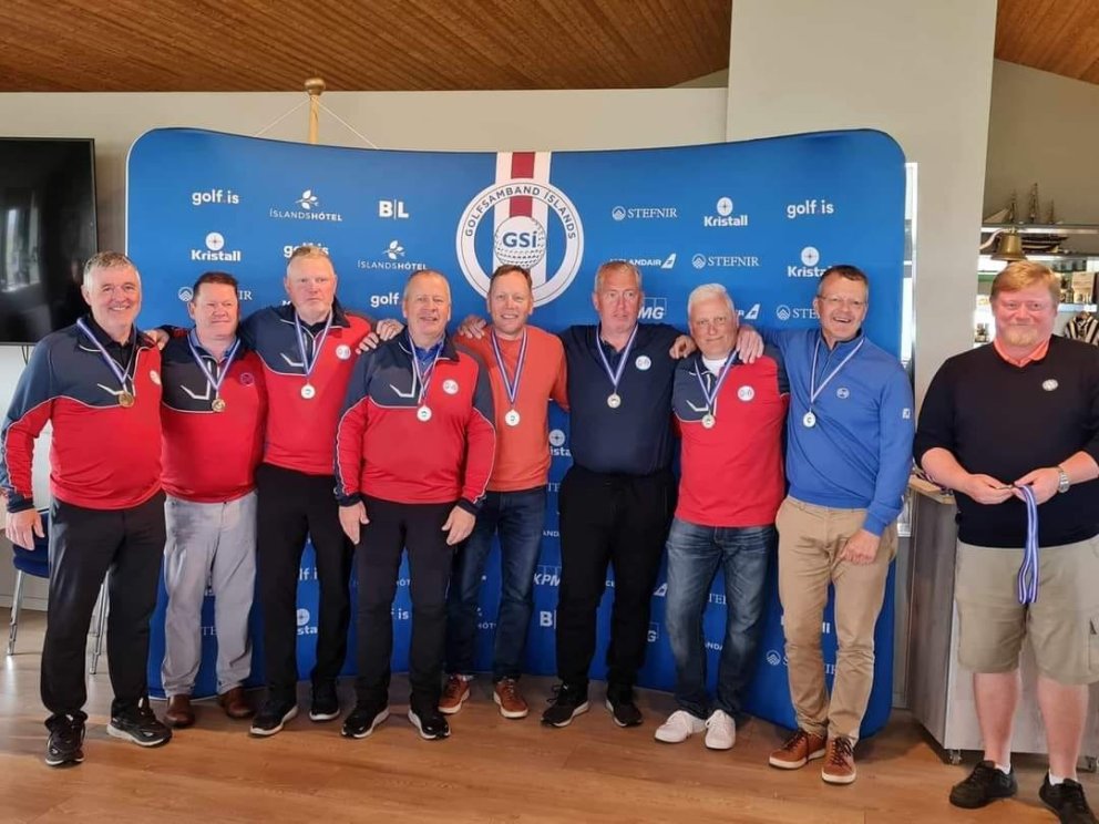 Silfur hjá öldungasveit GA í efstu deild karla 50+ um helgina