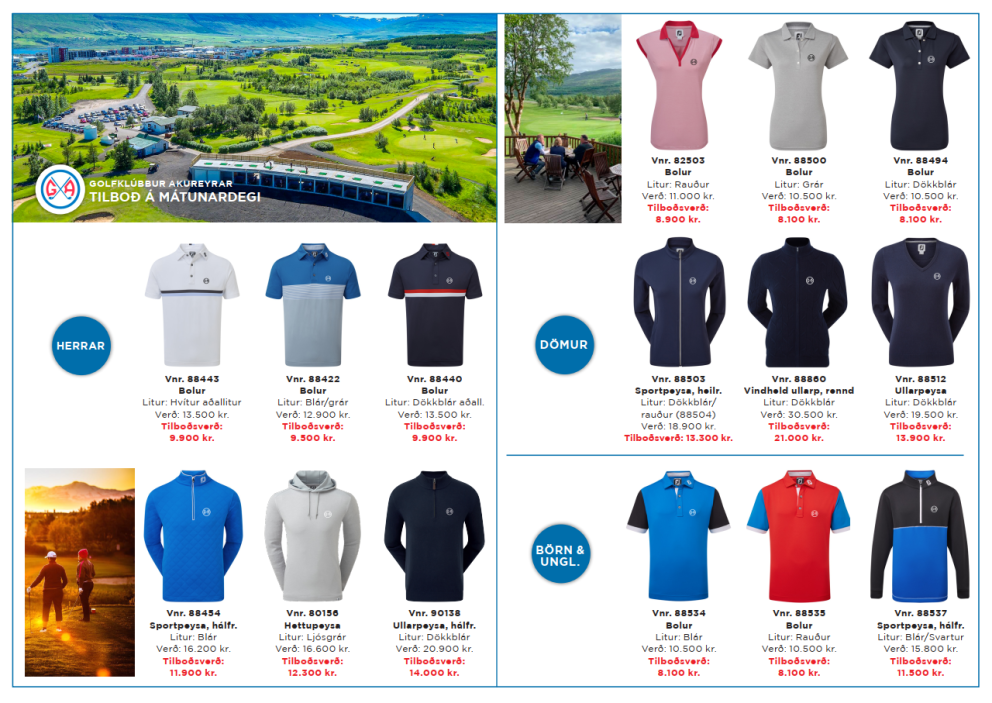 GA merkt föt - mátunardagar