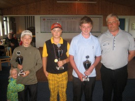 Kristján, Tumi, Ævarr og Óli kennari mynd tekin í meistaramóti GA 2010