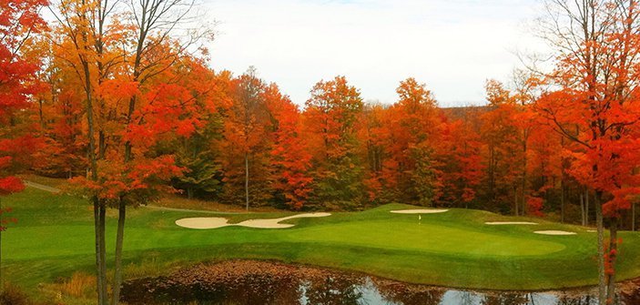 Haustlitirnir eru fallegir - tilvaldir í golfið!