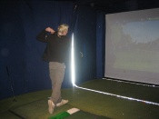 Vallarstjórinn að prufukeyra herminn