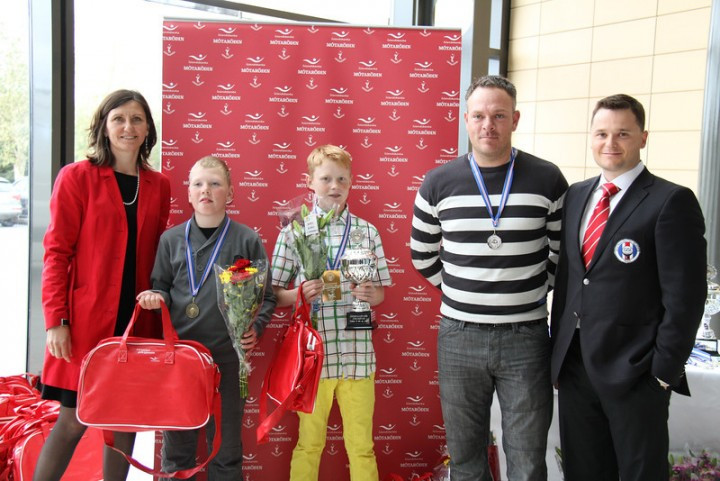 Lárus Ingi og Andrea Ýr á verðlaunapalli í hófi GSÍ