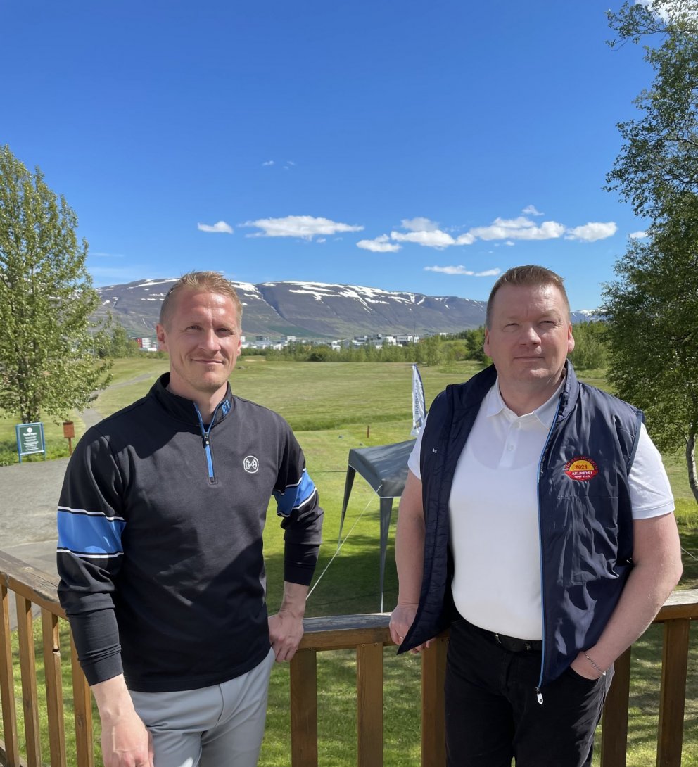 Steindór Kristinn Ragnarsson frá GA og Jónas Björnsson frá Securitas