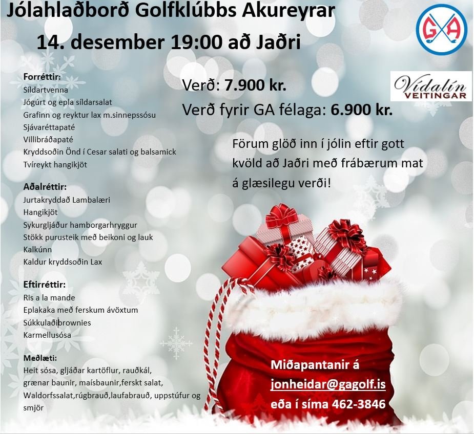 Jólahlaðborð GA 14. desember