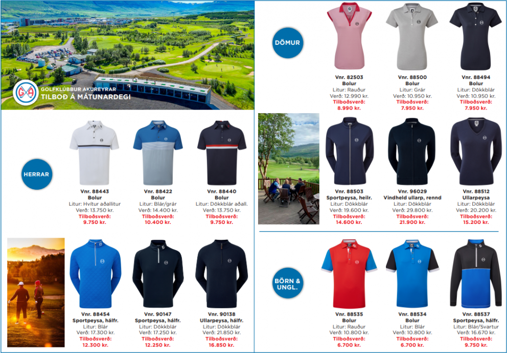 Mátunardagar á GA merktum fötum