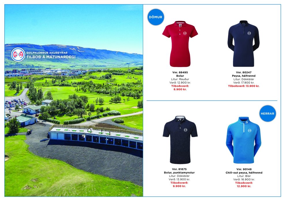 GA merkt föt - hægt að máta í afgreiðslu GA