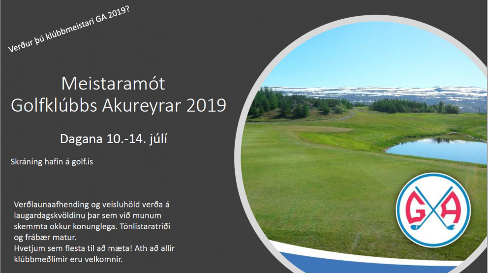 Mótaskrá GA 2019 í smíðum