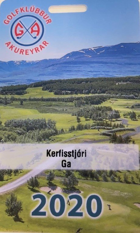 Kerfisstjóri GA er búinn að fá sitt kort í hendurnar.