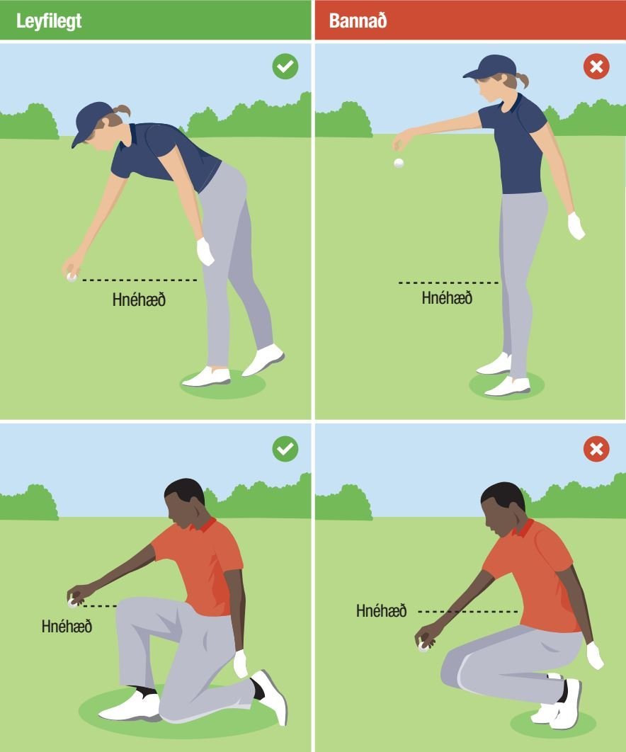 Golfreglur 2019: Nú lætur þú bolta falla úr hnéhæð