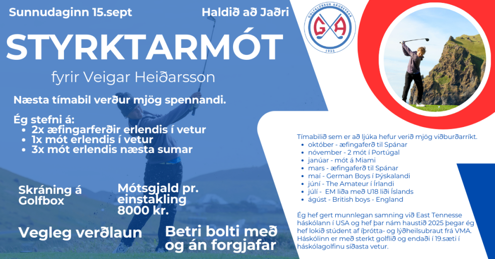 Úrslit úr Styrktarmóti Veigars Heiðarssonar