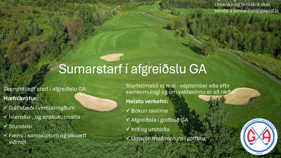 Sumarstarf í afgreiðslu GA