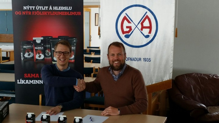 Helgi Jónasson frá MS og Ágúst framkvæmdastjóri GA