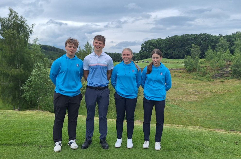 Frá vinstri: Veigar, Markús, Perla og Eva. Mynd/Golf.is