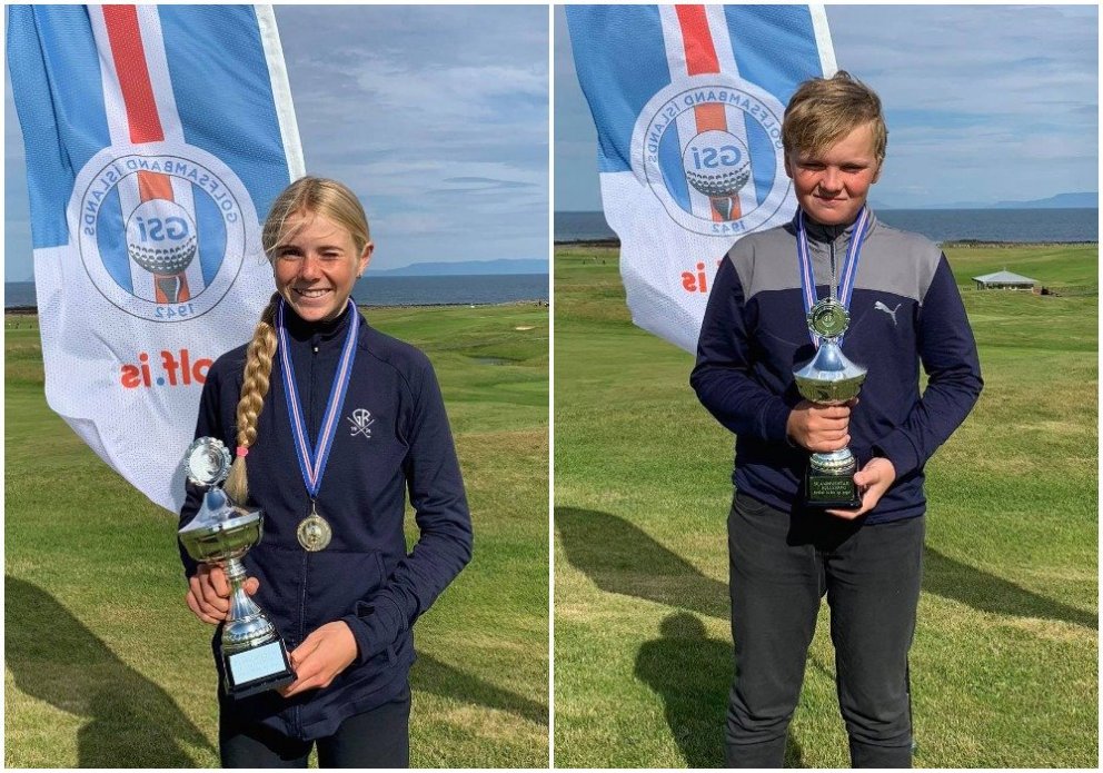 Veigar með bikarinn! mynd:GSÍ