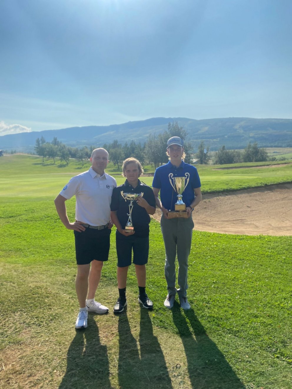 Veigar og Lárus með Heiðari Davíð þjálfara GA