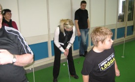 Sunna Borg á 3. teig á Húsavík