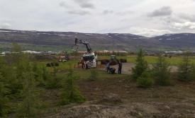 Búið að þökuleggja 3. flöt