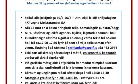 Þriðjudagsmótaröð GA