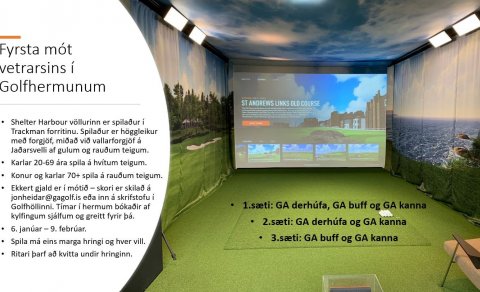 Fyrsta golfmóti vetrarins í hermunum lokið