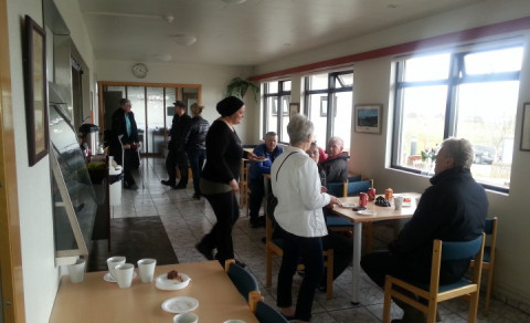 Slappað af í kaffi á vinnudeginum