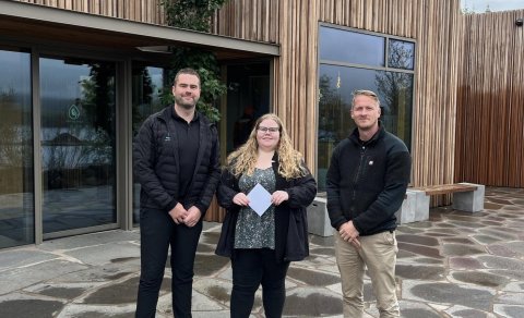 Kjartan Sigurðsson framkvæmdarstjóri Skógarbaðanna, Sonja Rún Sigríðardóttir frá Grófinni og Steindó…