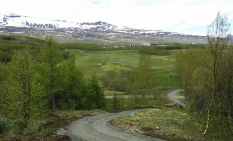 Horft yfir nýju brautirnar