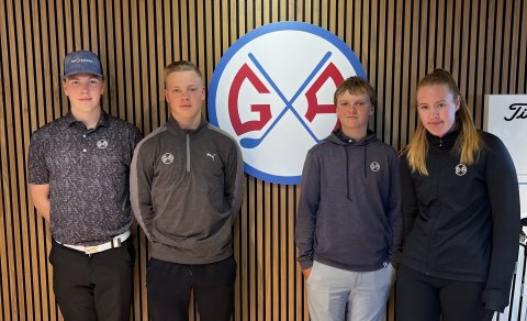 Fjórir kylfingar skrifuðu undir afrekssamning við GA á dögunum