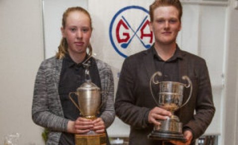 Andrea og Víðir urðu klúbbmeistarar GA árið 2016
