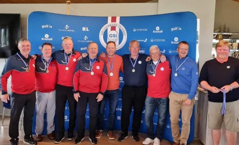 Silfur hjá öldungasveit GA í efstu deild karla 50+ um helgina