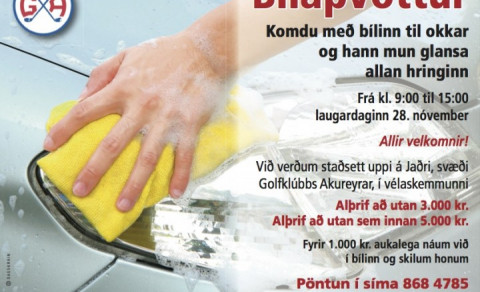 Bílaþvottur á laugardaginn 9-15