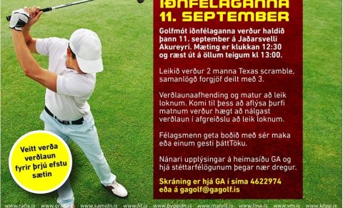 Golfmót Iðnfélaganna laugardaginn 11.september