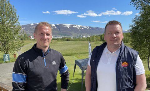 Steindór Kristinn Ragnarsson frá GA og Jónas Björnsson frá Securitas