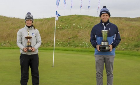 Guðrún Brá og Bjarki - mynd/seth@golf.is