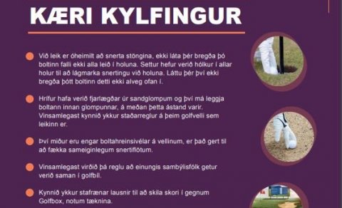 Breyttar reglur golfvallarins vegna tilmæla yfirvalda