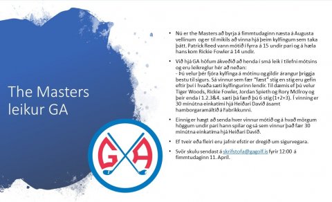 The Masters leikur GA