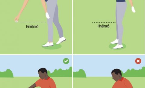 Golfreglur 2019: Nú lætur þú bolta falla úr hnéhæð