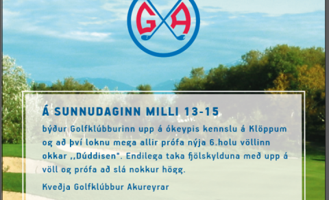 Golfdagur GA næsta sunnudag