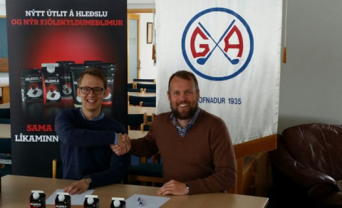 Helgi Jónasson frá MS og Ágúst framkvæmdastjóri GA