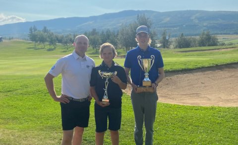 Veigar og Lárus með Heiðari Davíð þjálfara GA