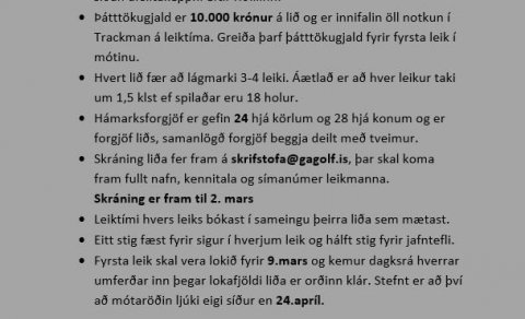 Vetrarmótaröð GA 2020 - foursome